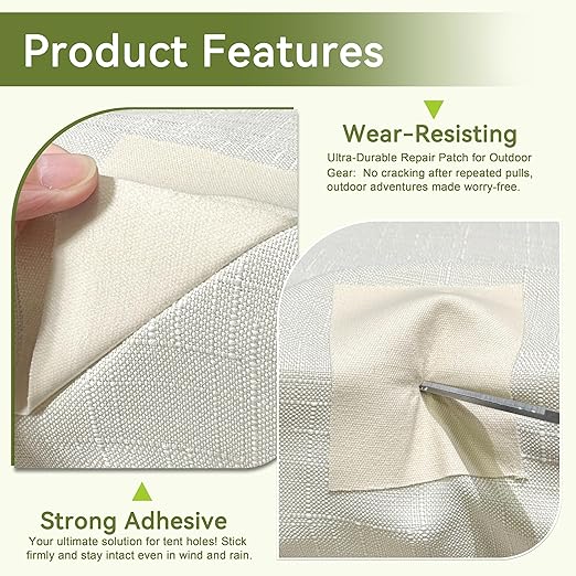 Besezx Canvas Repair Patch,Outdoor Gear Patch, 7.87x5.9 Inches 8PCS,Waterproof Self-Adhesive Fabric Repair Tape for Repairing Boat Covers,Sun Shades,Sofas,Tents,Lounge Chairs,Awnings (Blue)