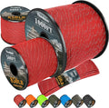 850Ib Reflective Paracord Rope, 50/100/200/500/1000ft 4MM 11 Strand Cords Lanyard Utility Parachute Cord for Survival Tactical Tent Camping Hiking Fishing Clothesline DIY Projects, Red 200FT