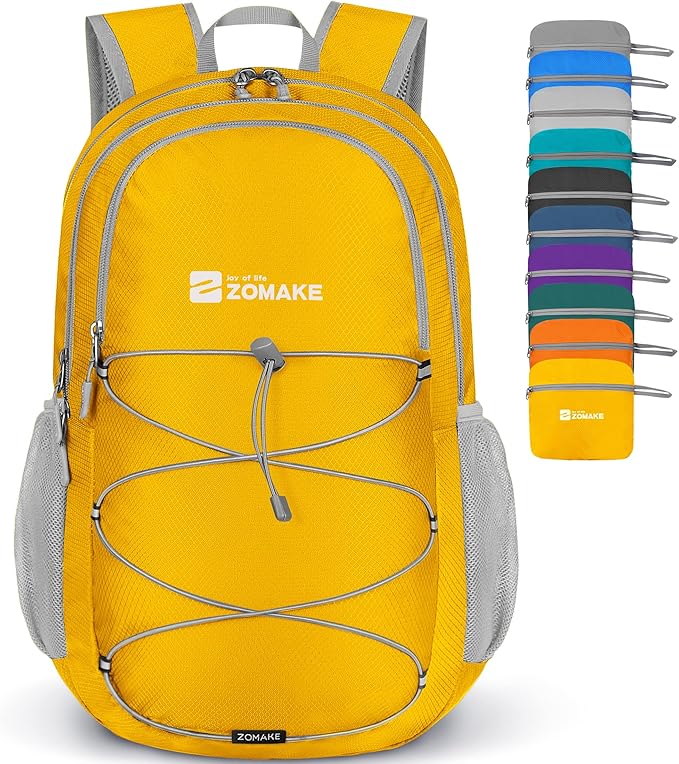 ZOMAKE Lightweight Packable Backpack 28L, Foldable Backpacks Water Resistant Collapsible Day Bag Light Daypack for Hiking