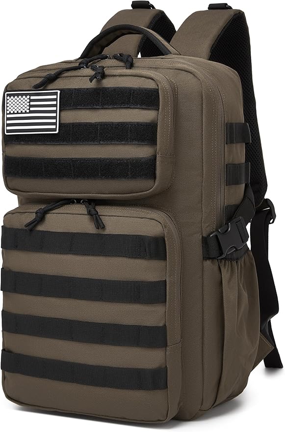 Wotony Military Tactical Backpack for Men Waterproof Daypack 3 Day Assault Pack Molle Bag with Water Bottle Holder