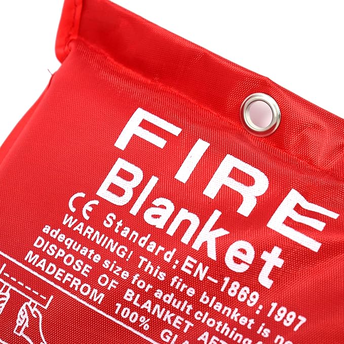 Parcil Distribution PD-452 Emergency Fire Blanket Car Emergency Kit Fire Extinguisher for Home & Kitchen, Woven Fiberglass Household Essentials, Chemical Free, No Mess, Heat Resistant Blanket, Large