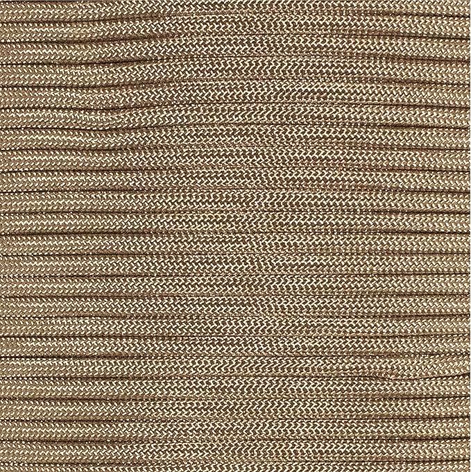 Paracord Planet Solid Color 550lb Paracord – 7 Strand Type III Nylon Cord for Indoor and Outdoor Tasks – Tan (1,000 ft)