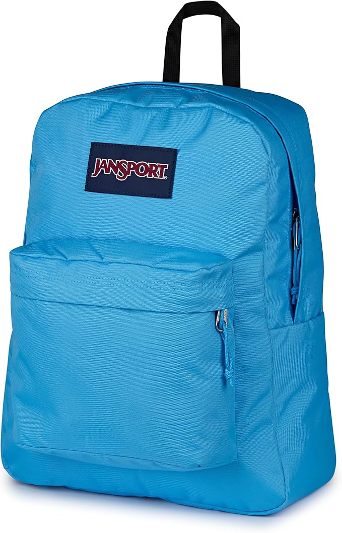 JanSport SuperBreak Plus Backpack with Padded 15-inch Laptop Sleeve and Integrated Bottle Pocket - Spacious and Durable Daypack for Work and Travel - Electric Azul