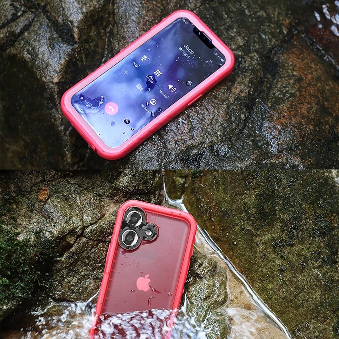 SPORTLINK for iPhone 16 Plus Case - IP68 Waterproof Military Protective Full Body Heavy Duty Shockproof 360 Sealed Dustproof with Camera Screen Protector Cover for i Phone 16 Plus 6.7" Pink