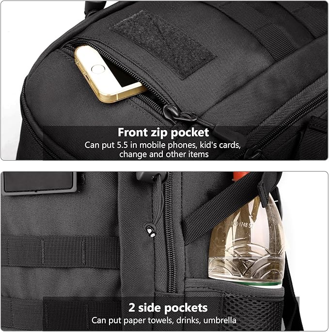 ArcEnCiel 10L/20L Mini X-Small Tactical Backpack MOLLE Daypack Gear Pack Camping Bag with Patch