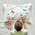 eatsleepdoodle - Coloring Pillowcase for Kids – Reusable DIY Pillow Cover with Washable Markers, Educational Arts & Crafts Activity for Boys & Girls, Fun Gift for Creative Play, Machine Washable