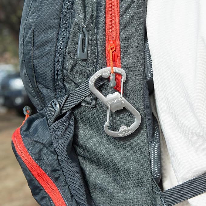 Nite Ize Ahhh... Stainless Bottle Opener - Keychain with S-Biner Functionality - Heavy-Duty Dual Bottle Opener Carabiner - Keychain Accessories - Stainless Steel, 4 Count (4 Pack)