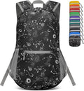ZOMAKE Ultra Lightweight Hiking Backpack 20L, Packable Small Backpacks Water Resistant Daypack for Women Men(Starry sky print)