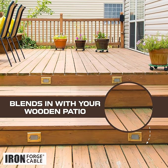Iron Forge Cable Outdoor Brown Extension Cord 50 ft - 16 Gauge 13 Amp Heavy Duty Brown Outdoor Extension Cords 3 Prong - 16/3 SJTW - Great for Outdoor