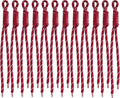 Paracord Keychain Paracord Bag Charm 12pcs Braided Nylon Rope Keychain Cord for Bag Purse Backpack Handbag
