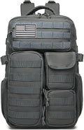 Wotony Tactical Backpack - Military waterproof backpack with multiple pockets and tactical gear for the outdoors (dark gray, 30L)