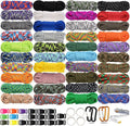 550 Paracord Type III - Survival Paracord Bracelet Rope Kits - Tent Rope Parachute Cord Combo Crafting Kits, Many Colors of Outdoor Survival Rope - Great Gift
