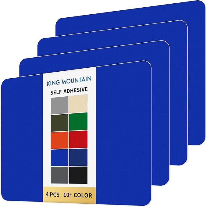 KING MOUNTAIN Self Adhesive Nylon Fabric Repair Patch, 9×11 Inches 4 Pcs, Quick Down Jacket Repair Patch, Waterproof Outdoor Gear Patch Kit for Tent,Backpacks, Umbrella, Gloves, Sleeping Bag (Blue)
