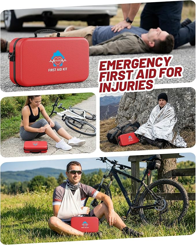 500 Pcs First Aid Kit for Travel/Camping/Businesses/Home/Car, Waterproof Emergency Kit for Hiking, Sports, Truck, Office, Vehicle & Outdoor Emergency Supplies, Well-Organized Home Travel Essentials