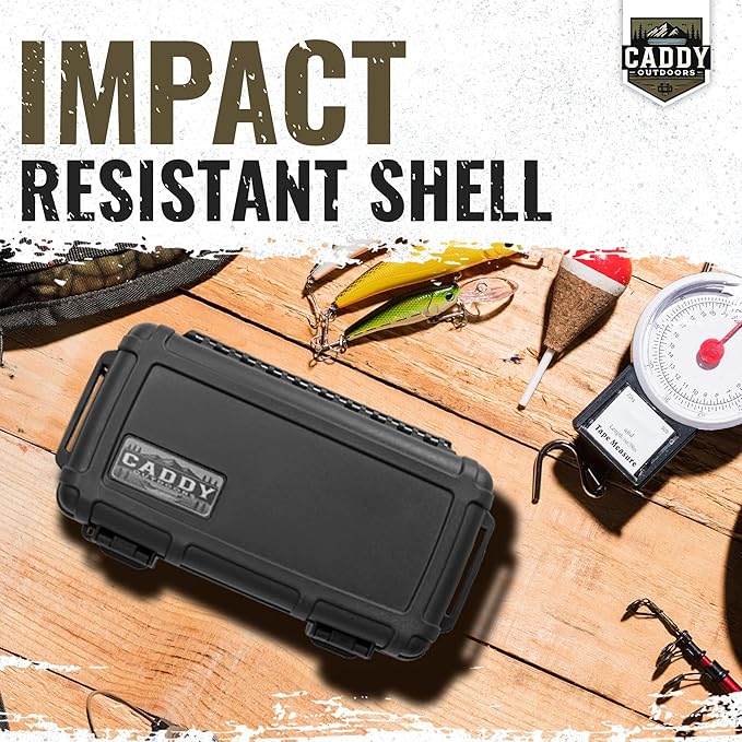 Waterproof Storage Case 1.2 L Capacity – Heavy-Duty Gear Box with Foam, Carabiner & Lanyard – Crushproof, Airtight Outdoor Container for Camping, Hiking, Fishing
