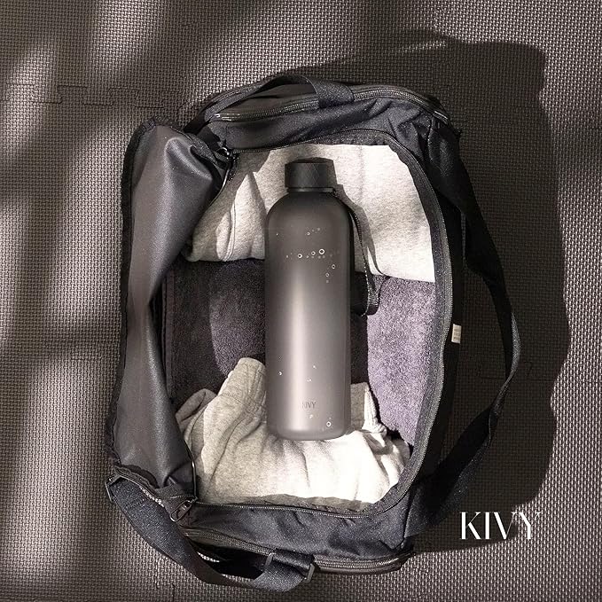 KIVY Large Water Bottle 50oz [Lightweight & Shatterproof] Fits Backpack & Cupholder for Travel, Sports, School - Extra large water bottle no straw - 1.5 Liter water bottles - 50oz Water bottle Green