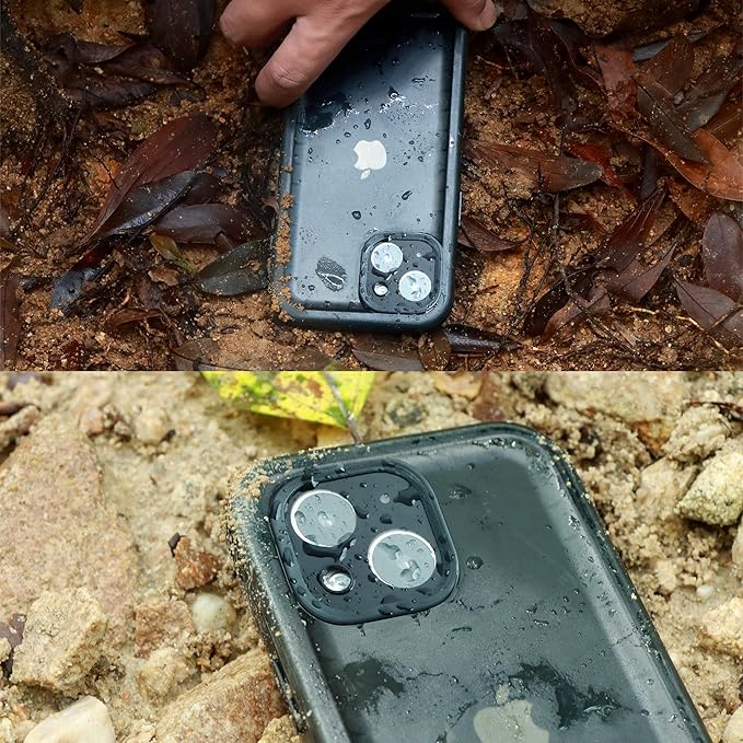 SPORTLINK for iPhone 12 Case - IP68 Waterproof Military Protective Full Body Heavy Duty Shockproof 360 Sealed Dustproof with Camera Screen Protector Phone Cover for iPhone 12 6.1" Black
