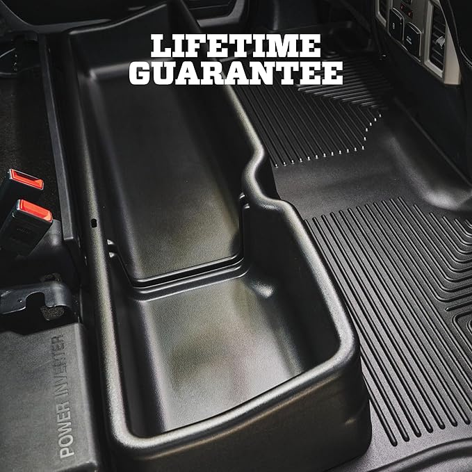 Husky Liners Gearbox Storage Systems | Fits 2009-2014 Ford F-150 SuperCrew (Crew Cab) w/subwoofer, Will NOT Fit SuperCab (EXT Cab) | Under Seat, 1-pc Black - 9251
