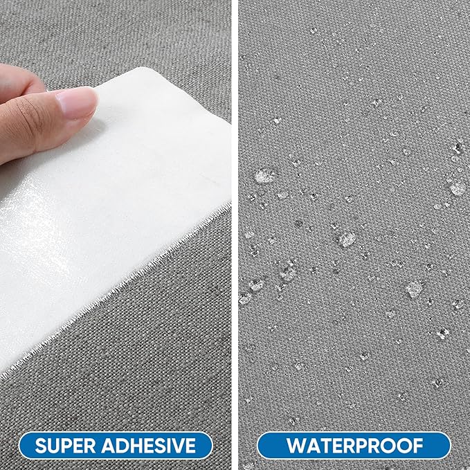 Canvas Patch 4 "x 60 ", Self-Adhesive Waterproof Canvas Patch Set for Repairing Tents, Couch, Boat Covers, Camping Chairs, Awnings, Car Seats.(Gray)