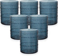 18PCS Hobnail Plastic Drinking Glasses - 14Oz Beaded Mixed Drinkware Sets Disposable - Blue Vintage Plastic Bubble Easter Glassware for Beer, Juice, Cocktail, Whiskey, and Various Mixed Drinks