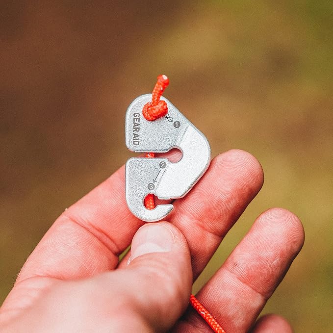 GEAR AID Guyline Tensioner Use to Quickly Secure Tents, Tarps, and Set Up a Taut Clothesline at Camp