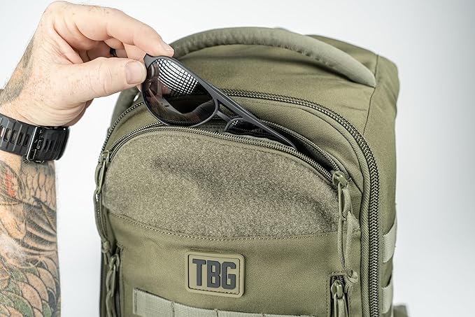 Tactical Baby Gear Daypack Tactical Diaper Bag Backpack for Dads - MOLLE compatible, Built-in Changing Mat, Stroller Straps (Ranger Green 4th Gen)