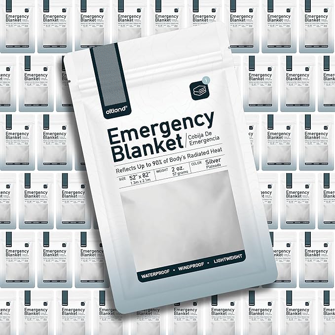 Altland 10 Pack of Emergency Blankets - Heat Reflective Blankets for Winter Survival Kits, Disaster Preparedness, Cold Weather Camping, and Homeless Care Packages