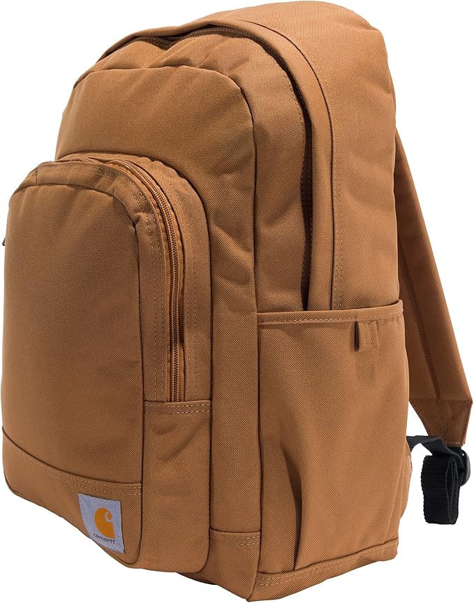 Carhartt 25L Classic Laptop Daypack, Durable Water-Resistant Pack with Laptop Sleeve, Contains PFAS, Carhartt Brown