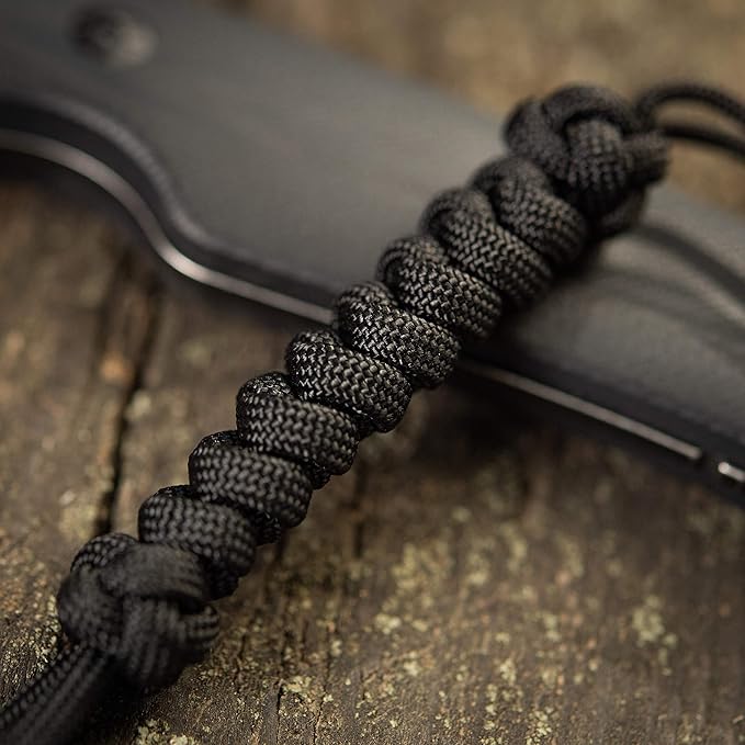 M-Tac Skull Knife Lanyard with Bead – Paracord Lanyard for Knives & EDC – Tactical Knife Fob Pull Cord – Durable Paracord