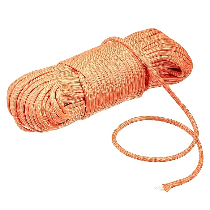 Amazon Basics 550 Type III Paracord, 7-Strand Core, High Strength - 5/32 in x 100 ft (4mm x 30m), Orange