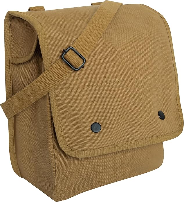 Rothco Canvas Map Case Shoulder Bag – Rugged Crossbody EDC Utility Storage