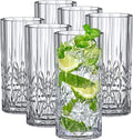 Amazing Abby - Vika - 18-Ounce Plastic Highball Glasses (Set of 6), Plastic Cocktail Glasses, Reusable, BPA-Free, Shatter-Proof, Dishwasher-Safe, Perfect for Poolside, Outdoors, Camping, and More