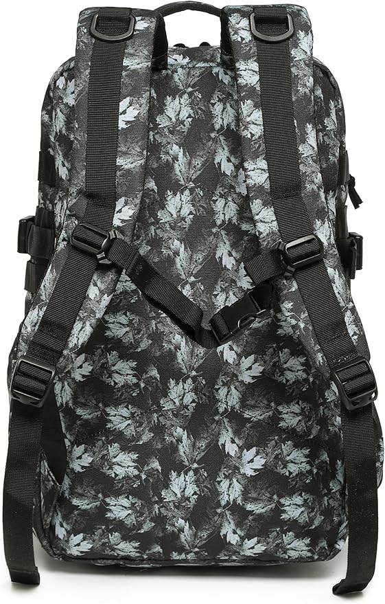 Wotony Tactical Backpack - Military waterproof backpack with multiple pockets and tactical gear for the outdoors (Gray Maple Leaf, 30L)
