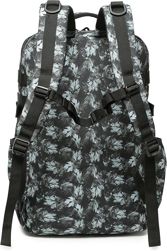 Wotony Tactical Backpack - Military waterproof backpack with multiple pockets and tactical gear for the outdoors (Gray Maple Leaf, 35L)