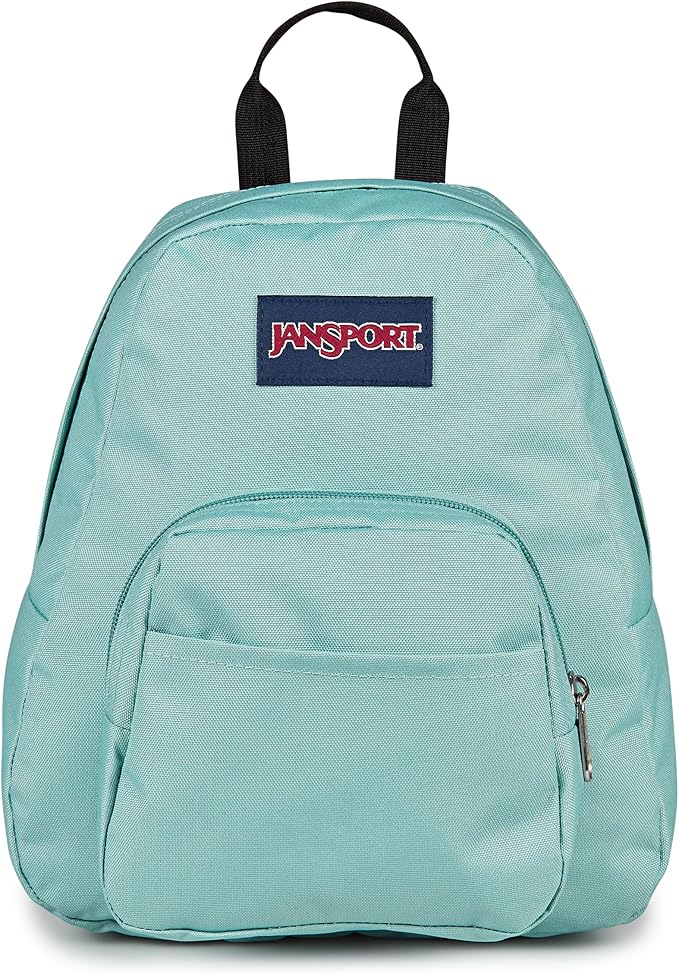 JanSport Half Pint Mini Backpack, 10.2 L - Durable Mini Bag Purse with Adjustable Shoulder Straps, Single Main Compartment, Zippered Stash Pocket, Faded Sage