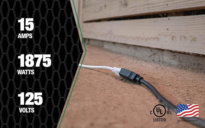 Southwire AGRIPRO 10/3 Extra Heavy Duty Extension Cord, 25ft, Farm/Workshop Cord, SJTOW, Black, 64817501