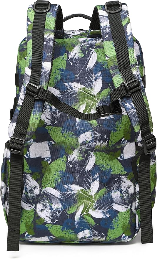 Wotony Tactical Backpack - Military waterproof backpack with multiple pockets and tactical gear for the outdoors (Green Leaf, 35L)