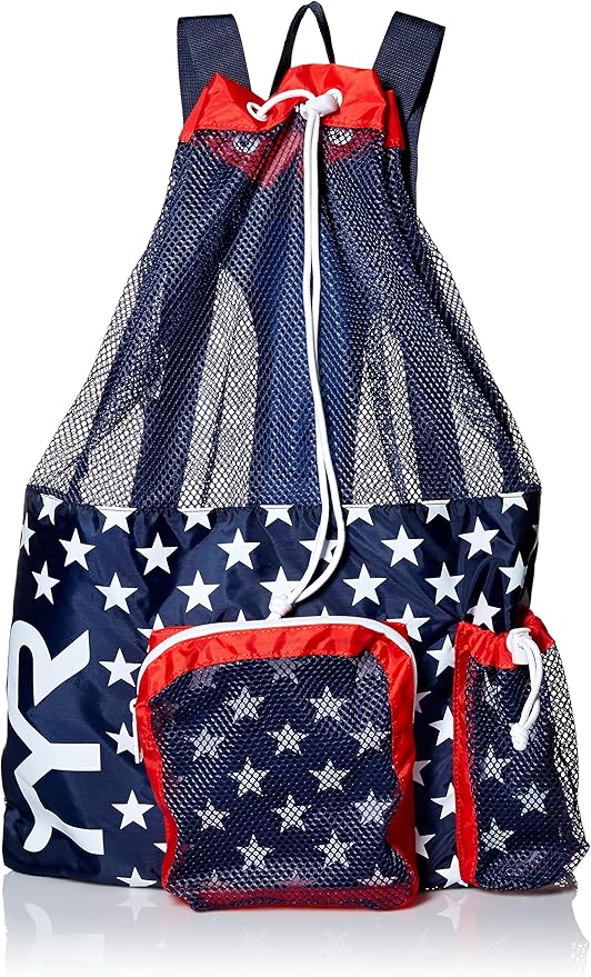TYR Adult Mummy Mesh Backpack - Red/Navy