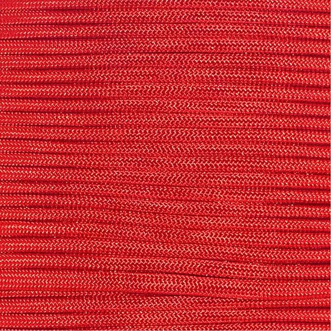 Paracord Planet Solid Color 550lb Paracord – 7 Strand Type III Nylon Cord for Indoor and Outdoor Tasks – Imperial Red (250 ft)