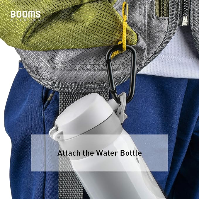 Booms Fishing CC2 Carabiner Clip, 2.3" Small Carabiner Keychain, Multi-use Aluminium D Ring Caribeener Clips