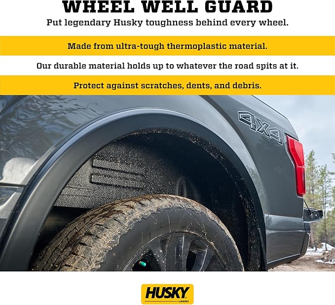 Husky Liners - Rear Wheel Well Guards | 2015-2020 Ford F-150 (Will not fit Raptor) - Black, 2 Pc. | 79121