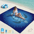 Famstar Beach Blanket Oversized Extra Large 78" X 81",Waterproof Sandproof Beach Blanket 1-7 Adults Lightweight Durable for Travel Camping Hiking Picnic