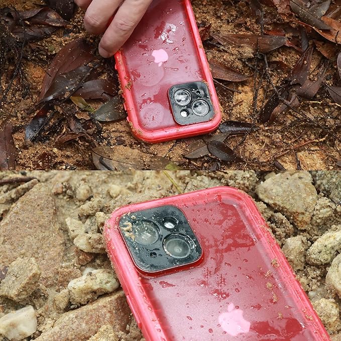 SPORTLINK Design for iPhone 14 Plus Waterproof Case - Shockproof Dustproof Phone Case with Screen Protector, Full Body Protective Case for iPhone Plus, 6.7'' Pink