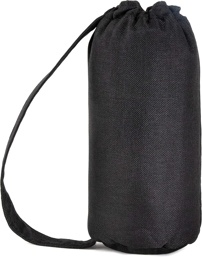 Nickel Bags Padded Drawstring Duffle Tube | Heavy Duty Duffle Bag with Protective Hemp Exterior for (14 Inch, Black)