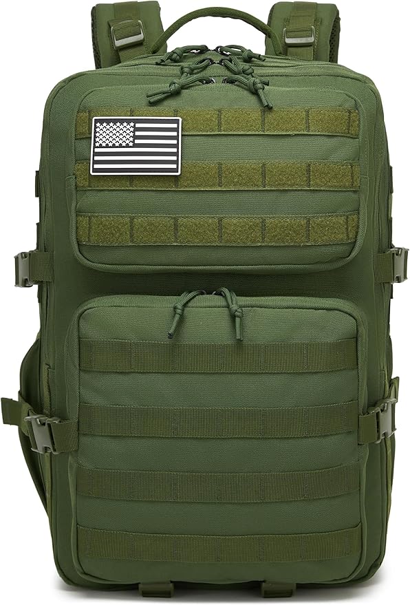 Wotony Military Tactical Backpack for Men Waterproof Daypack 3 Day Assault Pack Molle Bag with Water Bottle Holder