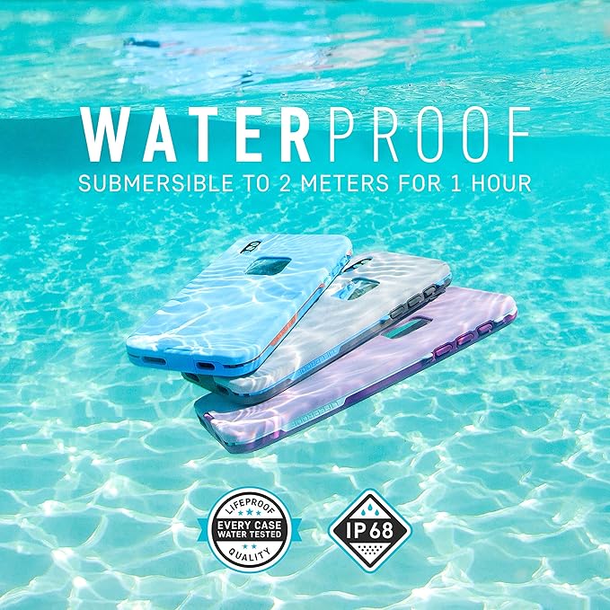 LifeProof iPhone XR FRĒ Series Case - BODY SURF (CEMENT/GARGOYLE/HAWAIIAN OCEAN), waterproof IP68, built-in screen protector, port cover protection, snaps to MagSafe