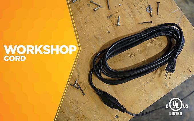 Woods Extension Cord | 15 Foot | Black | Pack of 4