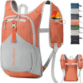 FIORETTO 15L Hiking Backpack for Women Men Mini Packable Backpack Lightweight Small Daypack for Camping Travel Outdoor, Orange