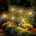 Solar Lights Outdoor, 120LED 6 Pack Fairy Garden Lights Decor for Outside Fireworks Lights Solar Powered for Yard, Patio, Pathway, Walkway, Balcony, Warm White