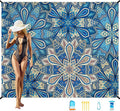 Famstar Beach Blanket Oversized Extra Large78 X 110",Waterproof Sandproof Beach Blanket 2-8 Adults Lightweight Durable for Travel Camping Hiking Picnic
